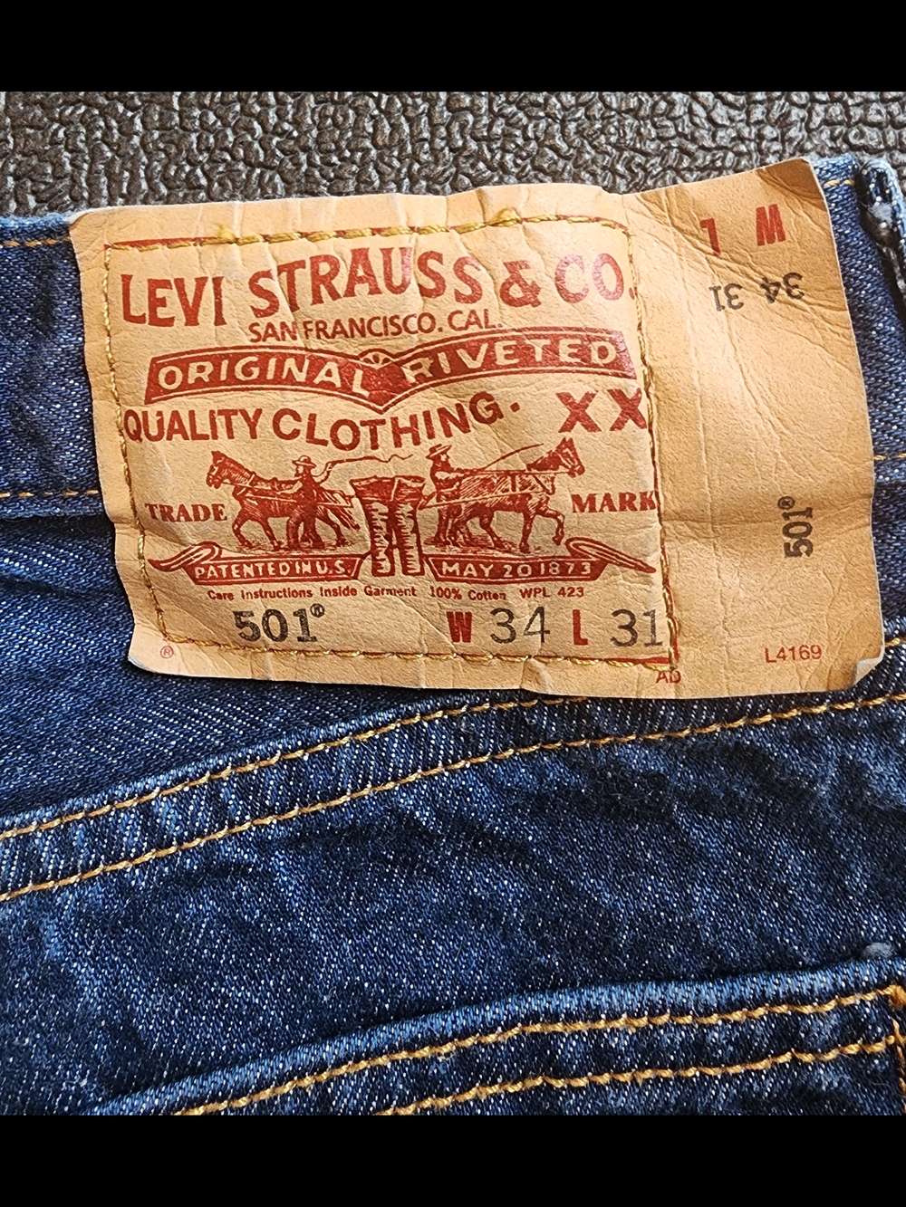 Levi's Men’s 501 Original Fit Jeans in Dark Blue